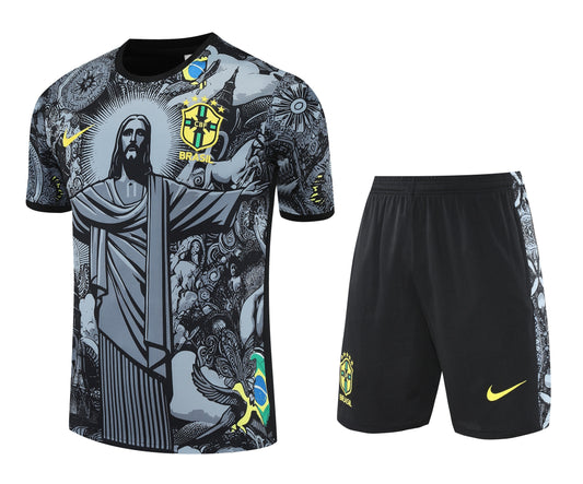 Conjunto Entrenamiento Manga Corta Brasil 25/26
